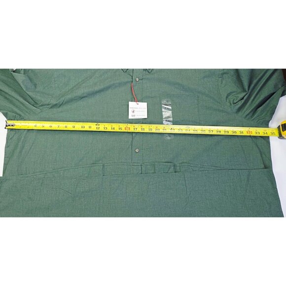 HB DXL Size 4XL Mens Green Wrinkle Resistant Button Down Long Sleeve Shirt NWT - Picture 3 of 11